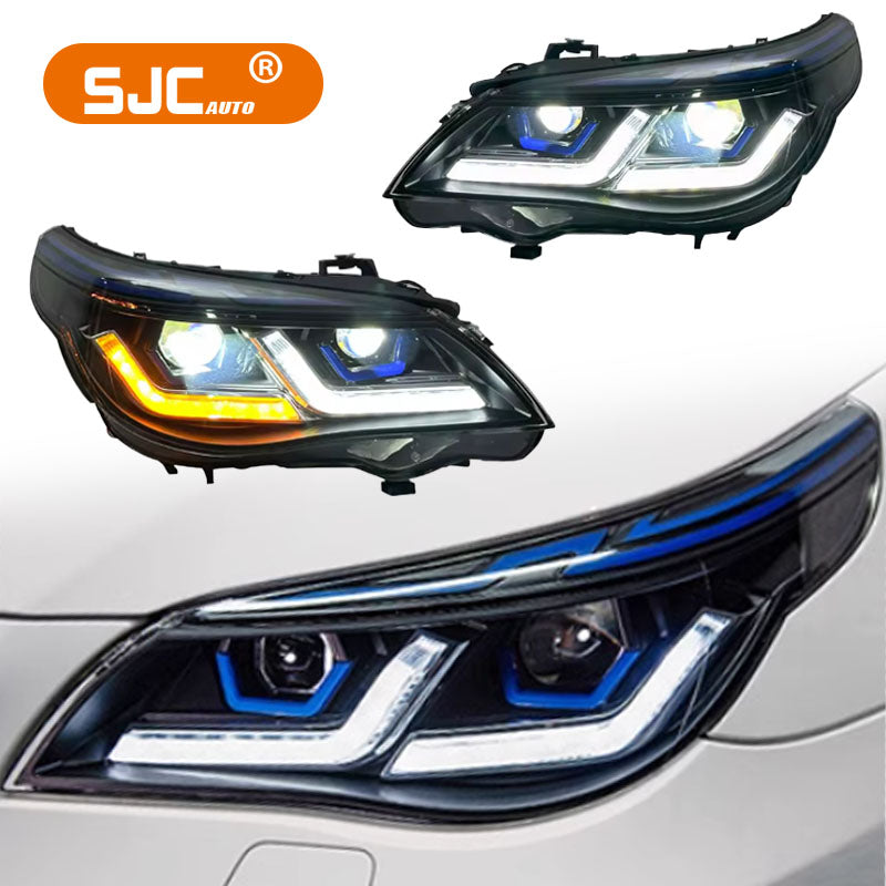 Mikke LED farlar için BMW 5 serisi E60 E61 525i 530i 535i 2003-2010 yeni yükseltme ön lamba tak ve çalıştır dönüş sinyal ışığı DRL