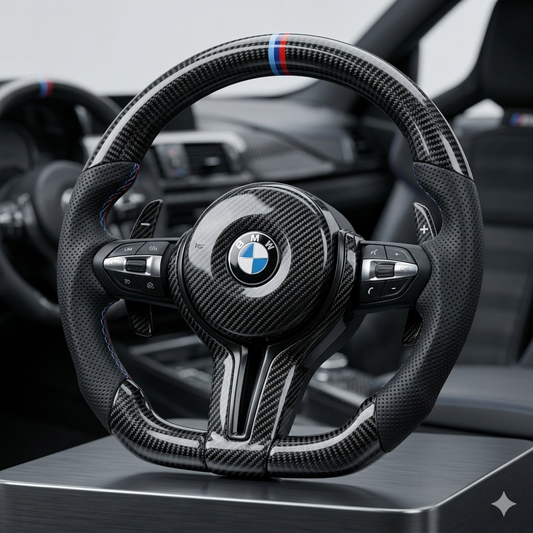 Premium Carbon Fiber & Genuine Leather Sport Steering Wheel for BMW (F80 F10 F12 F15 F20 F22 F30 F31 F32 F33 F36 M3)