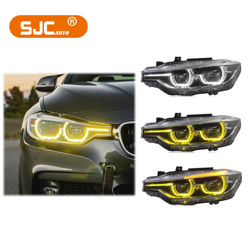 BMW 3 serisi F30 için Mikke oto aksesuarları lazer farlar F31 F35 M3 F80 2012-2018 kafa lambaları sıcak satış sarı & beyaz Drls