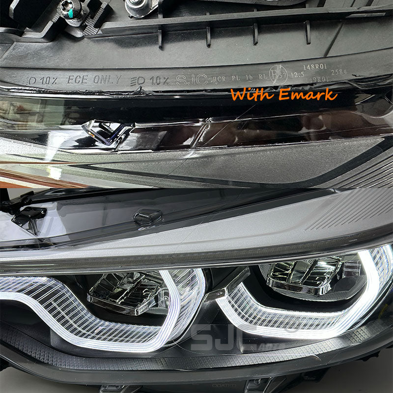 BMW 4 Serisi F32 F33 F36 F80 F82 F8X M3 M4 için Mikke Beyaz Sarı Kehribar Kırmızı V2 IKON Tarzı Drl Far, Emark Onaylı