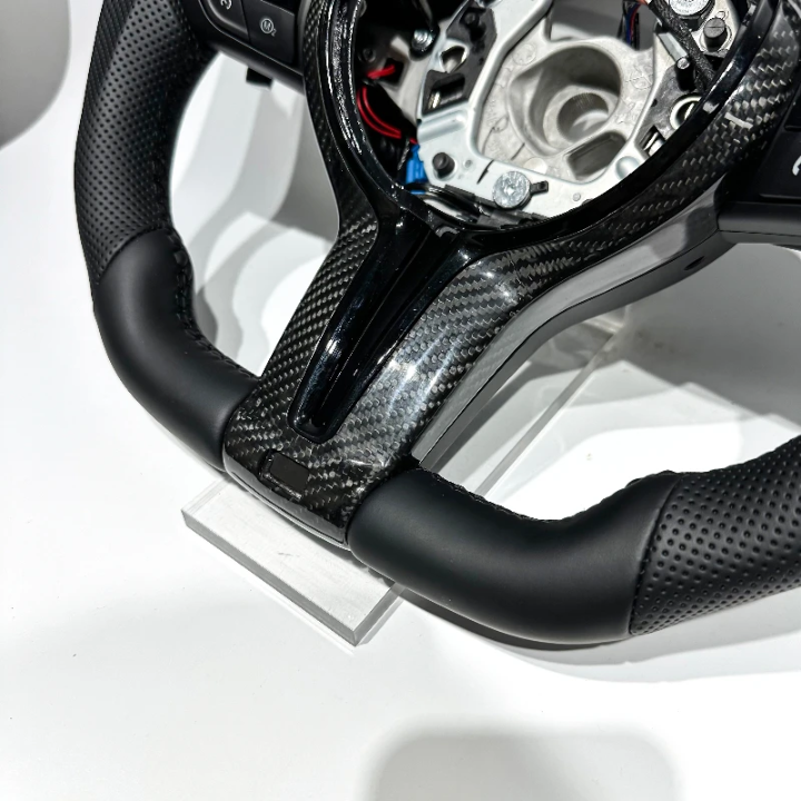 Carbon Fiber & Genuine Leather BMW Sport Steering Wheel – M Performance Style Upgrade for F80 F10 F12 F15 F20 F22 F30 F31 F32 F33 F36 M3 M4 – US Stock Ready to Ship