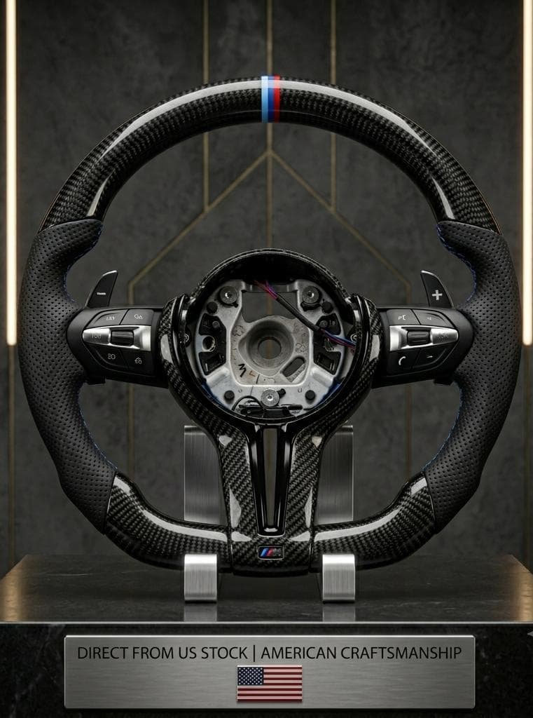 Premium Carbon Fiber & Genuine Leather Sport Steering Wheel for BMW (F80 F10 F12 F15 F20 F22 F30 F31 F32 F33 F36 M3)