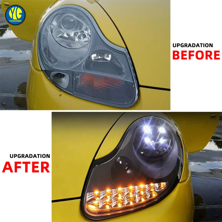 LED Headlights Assembly for Porsche Boxster 986 (1997-2004) – Complete Pair (Left + Right)
